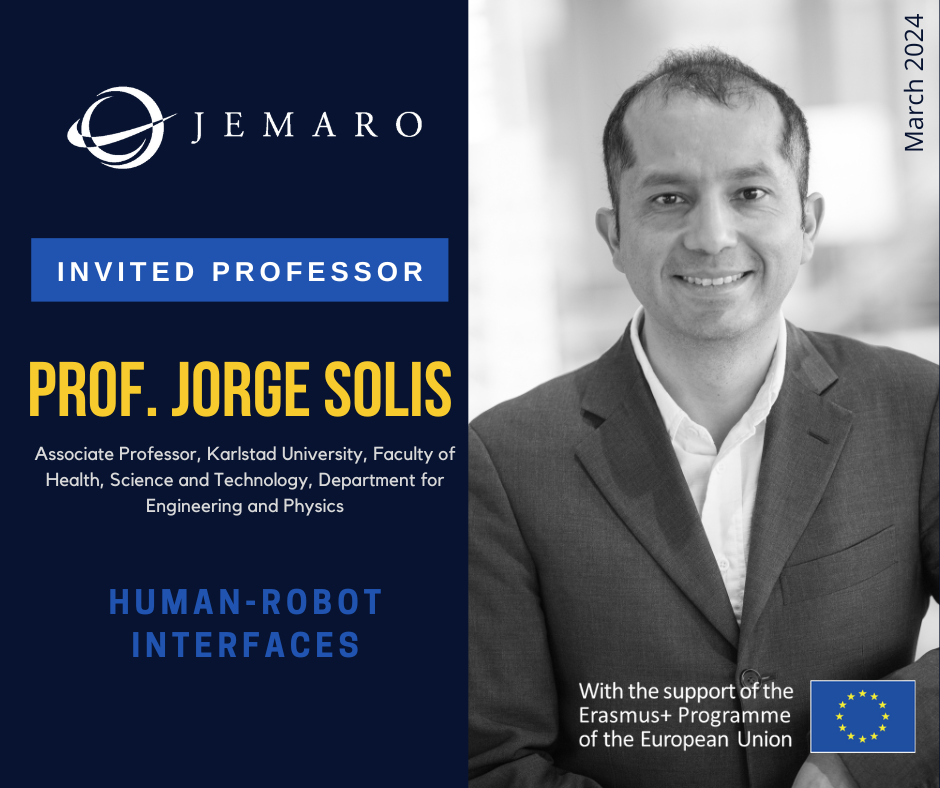 Jorge SOLIS invited professor lecturing on Human-Robot Interfaces